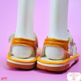 [12-13.5cm] Giày Sandal Có Kèn Cho Bé Trai - Vàng M Cam 