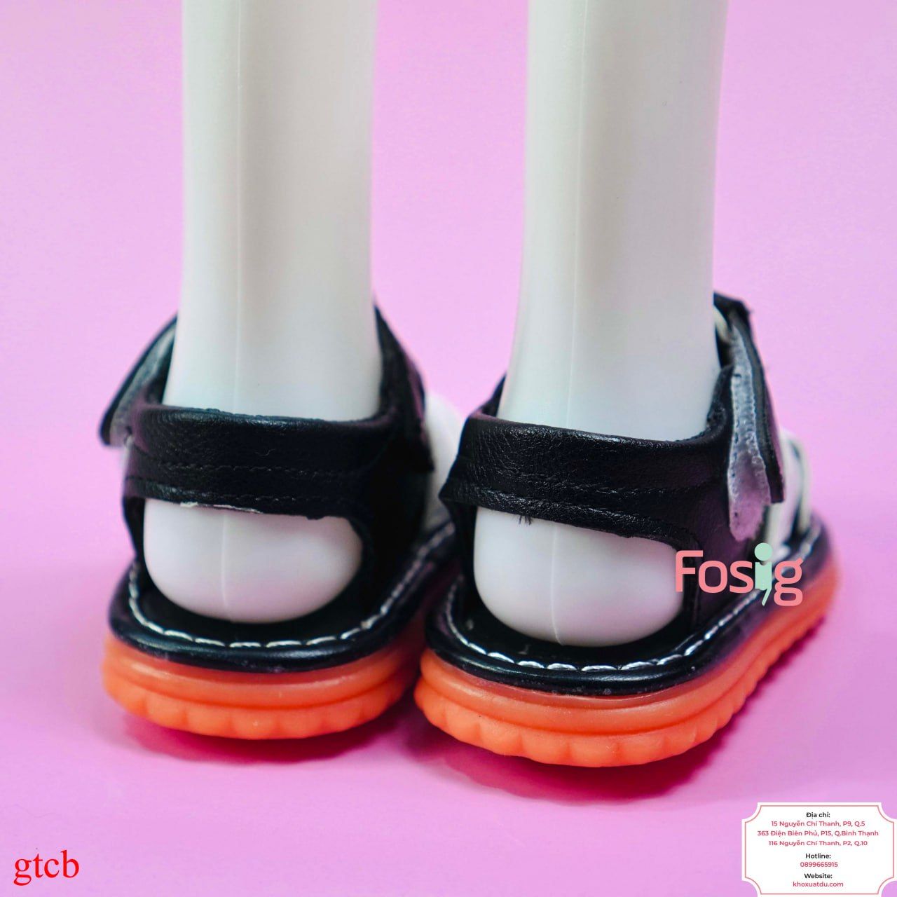  [11-12cm] Giày Sandal Có Kèn Cho Bé Trai - Đen Trắng Bò Sữa 