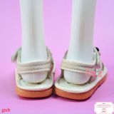  [10.5cm>] Giày Sandal Có Kèn Cho Bé Gái - Kem Gấu 