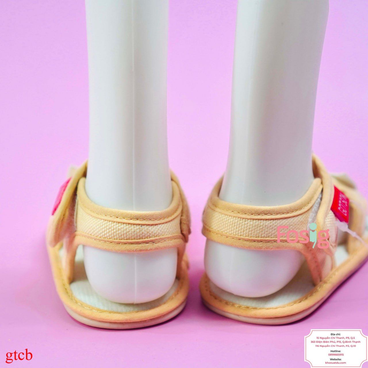  [11.5cm>] Giày Tập Đi Chống Trượt Cho Bé - Vàng Bò Trắng 