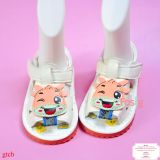  [11-11.5cm>] Giày Sandal Có Kèn Cho Bé Trai - Trắng Bò Cam 