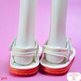  [11-11.5cm>] Giày Sandal Có Kèn Cho Bé Trai - Trắng Bò Cam 