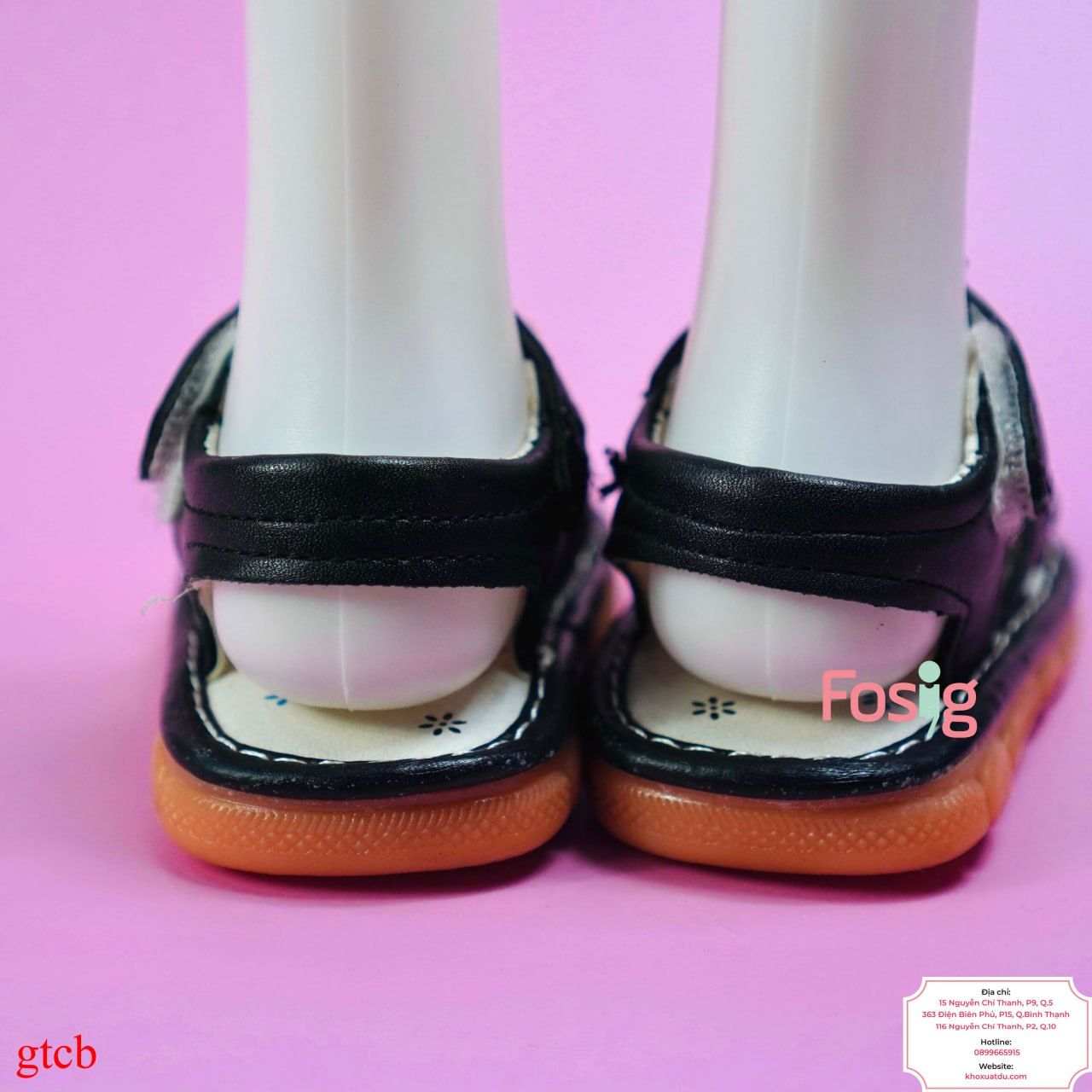  [11-13cm] Giày Sandal Có Kèn Cho Bé Trai - Đen Gấu 