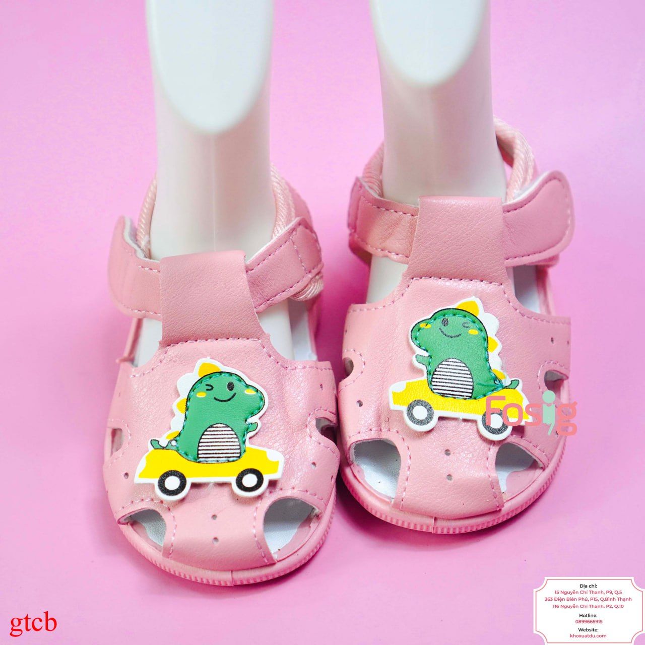  [11-12cm] Giày Sandal Có Kèn Cho Bé Gái - Hồng KL 