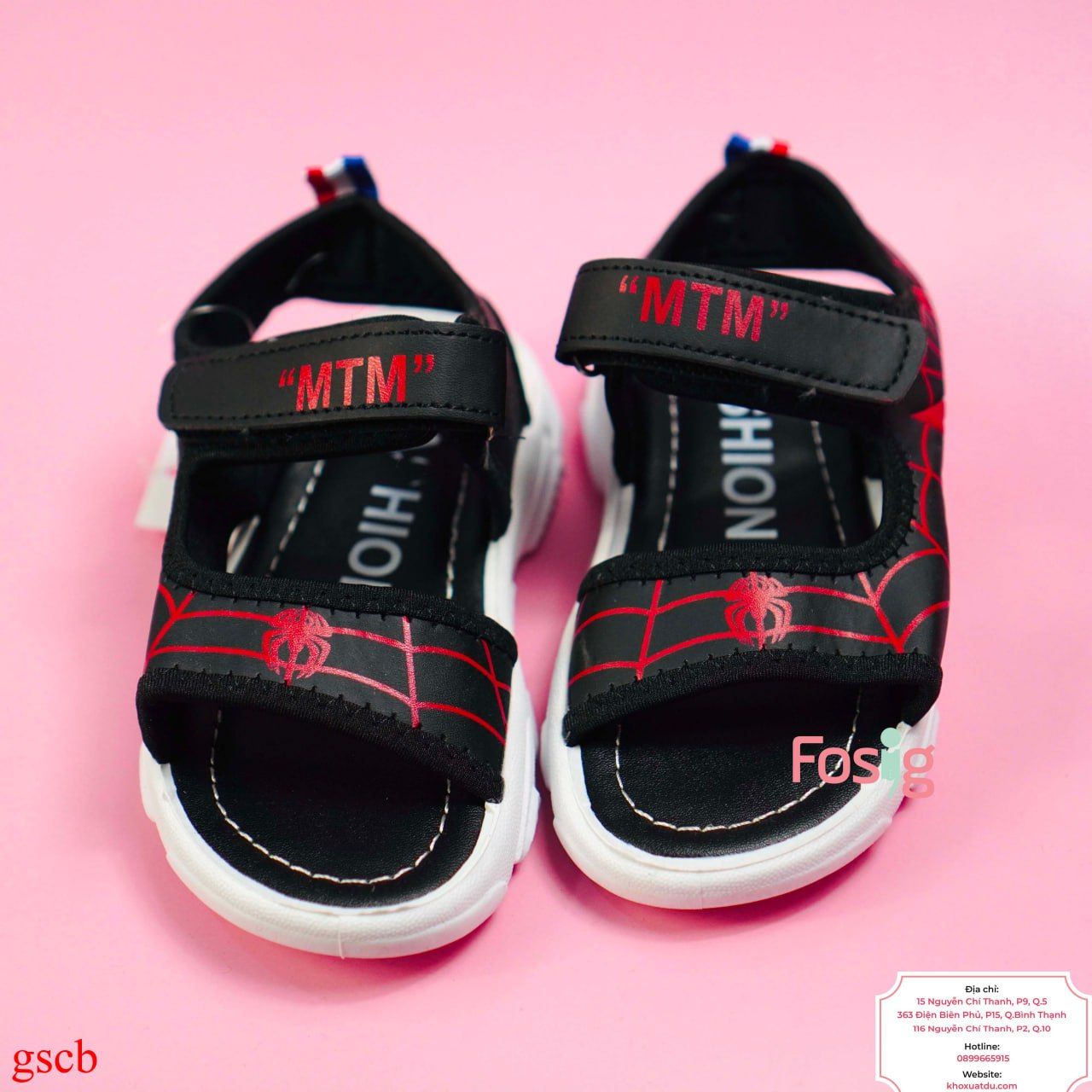  [16.5-17.5cm] Giày Sandal Cho Bé Trai - Đen MTM 