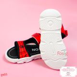  [15-17.5cm] Giày Sandal Cho Bé Trai - Đen Đỏ MTM 