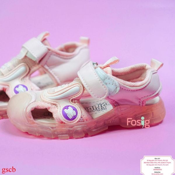  [13-14cm] Giày Sandal Cho Bé Gái - Hồng Nhện Yicheng Kids 