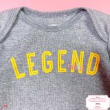  [3-6M ; 12-18M] Bodysuit Tay Dài Bé Trai ON - Xám Đậm Legend 