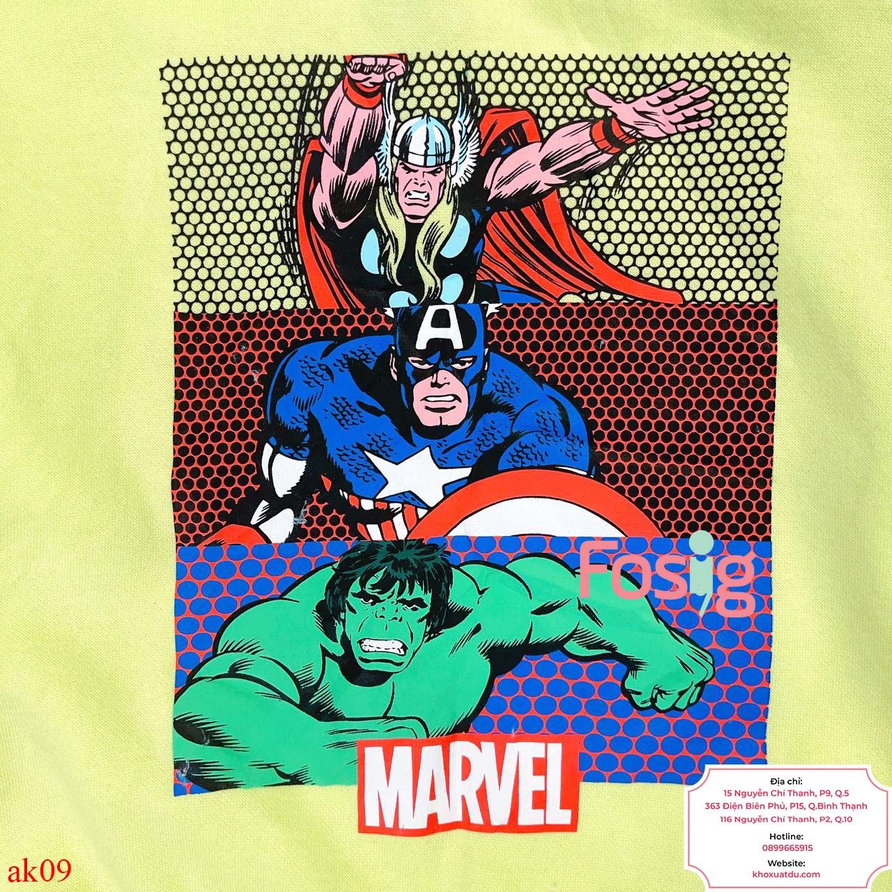  [15-17kg] Áo Hoodie Nỉ PM Bé Trai - Vàng Marvel 