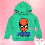  [13-19kg] Áo Hoodie Nỉ PM Bé Trai - Xanh Lá Spider Man 