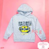  [16-19kg] Áo Hoodie Nỉ PM Bé Trai - Xám Batman Xám 