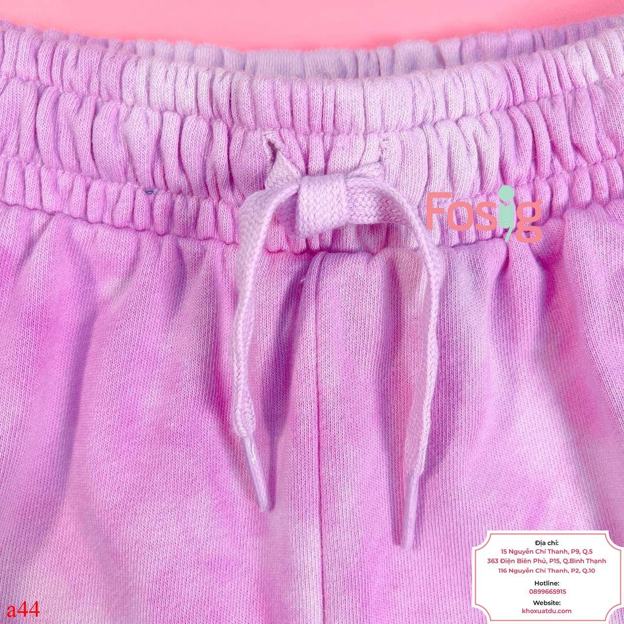  [19-32kg ] Quần Short Da Cá GP Bé Gái - Hồng Tím Loang 