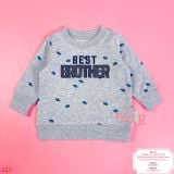  [3m-6m] Áo Da Cá Tay Dài Cter Bé Trai - Xám Best Brother 