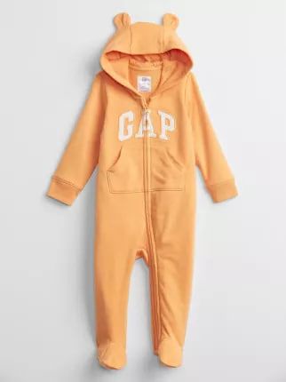  [0-3m] Sleepsuit Da Cá Có Vớ Khóa Kéo Bé Trai GP - Cam GP 