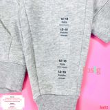  [15-16kg] Set Đồ Bộ Dài Nỉ GP Bé Trai - Xám Hoodie GP 