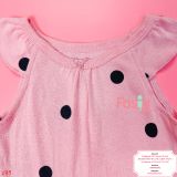  [0-3M ; 18M] Bodysuit Cánh Tiên Bé Gái Cter50 - Hồng Chấm Đen 