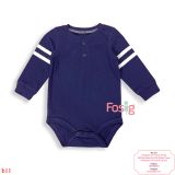  [3m-9m] Bodysuit Tay Dài Bé Trai JB - Navy Tay Sọc 