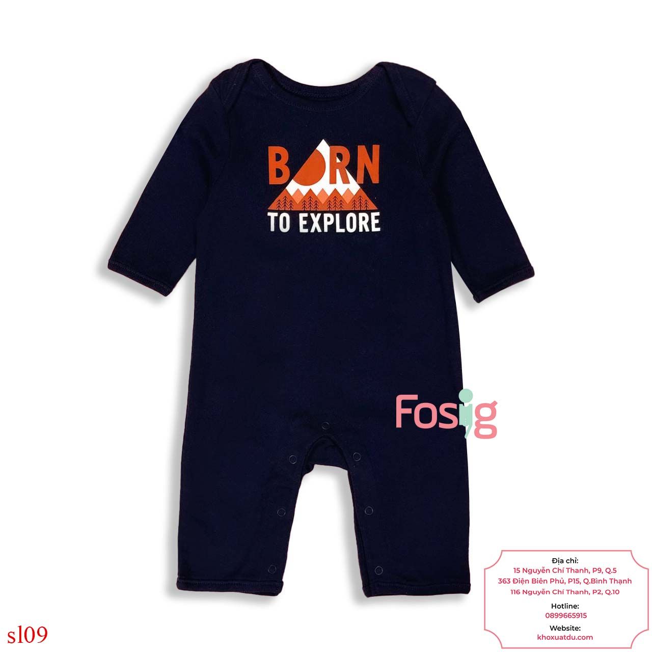  [0-6M] Romper Bé Trai ON - Navy Born 