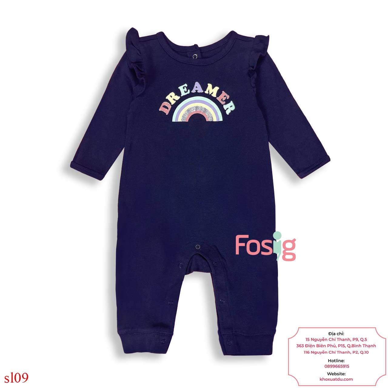  [3-6M] Romper Bé Gái ON - Navy Dream 