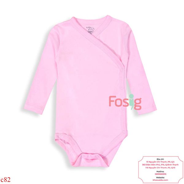  [13-14kg] Bodysuit Tay Dài Cài Hông Bé Gái Cter - Hồng Nhạt 