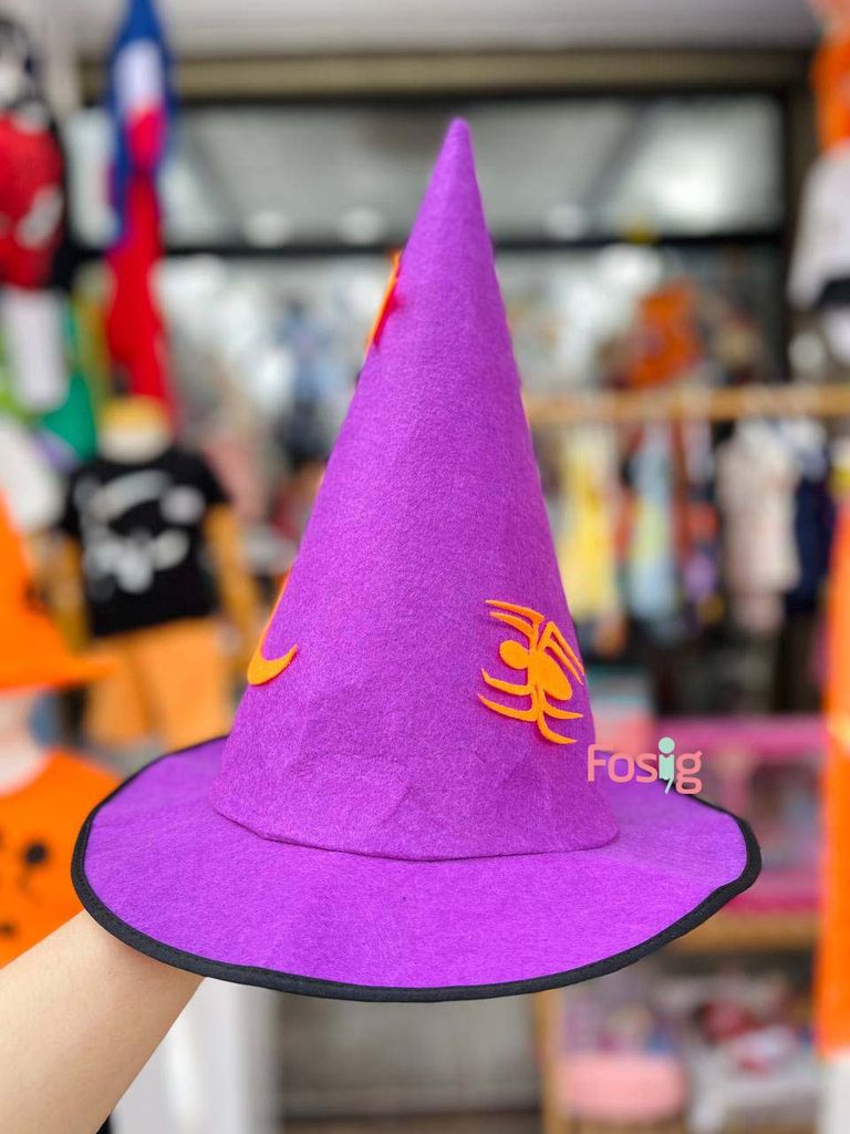  Nón Phù Thủy Halloween - Tím 