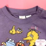  [7-8kg, 12-14kg] Áo Nỉ Da Cá Bé Trai - Tím Sesame Street 