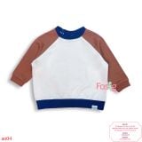  [7-8kg] Áo Nỉ Da Cá Bé Trai - Nâu Kem 