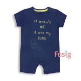  [0-6m] Romper Đùi Bé Trai Geo - Navy Chữ Xanh 