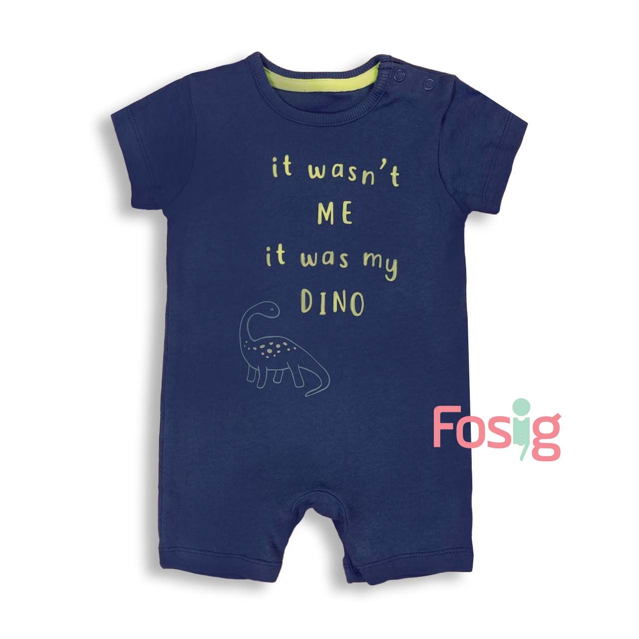  [0-6m] Romper Đùi Bé Trai Geo - Navy Chữ Xanh 