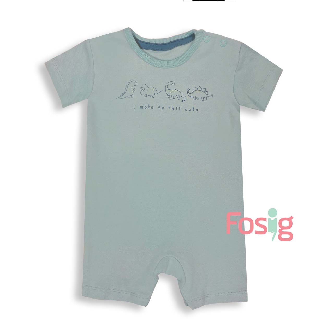  [0-3m, 9-10kg] Romper Đùi Bé Trai Geo - Xanh Xám Nhạt KL 