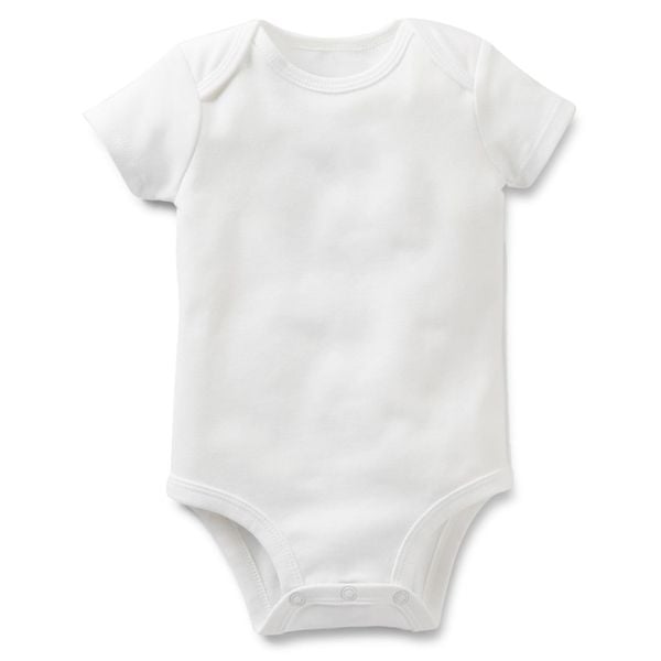  [4-13kg; 3-24m] Bodysuit Tay Ngắn Bé Trai Cter50 - Trắng Trơn 