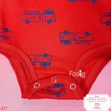  [4-7.5kg; 3m-9m] Bodysuit Tay Ngắn Bé Trai Cter50 - Đỏ Xe Cứu Hỏa 