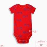 [4-7.5kg; 3m-9m] Bodysuit Tay Ngắn Bé Trai Cter50 - Đỏ Xe Cứu Hỏa 