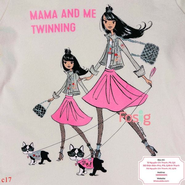  [13-17kg] Áo Thun Tay Dài Bé Gái PL - Kem Cô Gái 