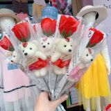  Bó Hoa Sáp Thơm Tặng Ngày 20/11 - Gấu 1 Bông 