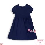  [14-16kg] Đầm Cotton Tay Ngắn Bé Gái ON - Navy 