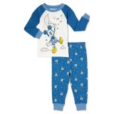  [6-7kg; 8-9kg] Set Đồ Bộ Dài Bé Trai - Xanh Trắng Mickey 