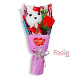  Bó Hoa Sáp Thơm Tặng Ngày 20/11 - 1 Bông Thỏ 