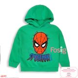  [13-19kg] Áo Hoodie Nỉ PM Bé Trai - Xanh Lá Spider Man 