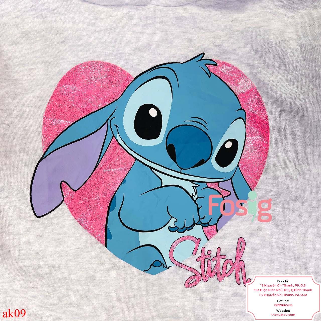  [11-13kg; 16-19kg] Áo Hoodie Nỉ PM Bé Gái - Xám Stitch 