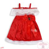  [7-10kg ; 13-14kg ; 17-18kg] Đầm Noel Nhung Tay Ngắn Bé Gái - Đỏ Voan Sao 