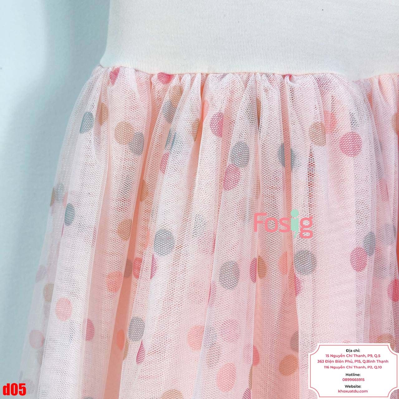  [13-16kg; 18-19kg] Đầm Cánh Tiên Voan Công Chúa Cườm đổi màu - Kem Bướm Lật 