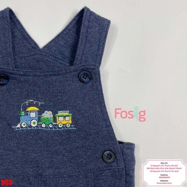  [0-3m] Yếm For Baby Bé Trai  - Navy Xe Lửa 