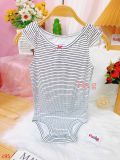  [9-18M] Bodysuit Cánh Tiên Bé Gái Cter50 - Trắng Tim Sọc 