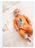  [nb] Sleepsuit Không Vớ Cúc Bấm Nxt Bé Trai - Cam Tên Lửa 