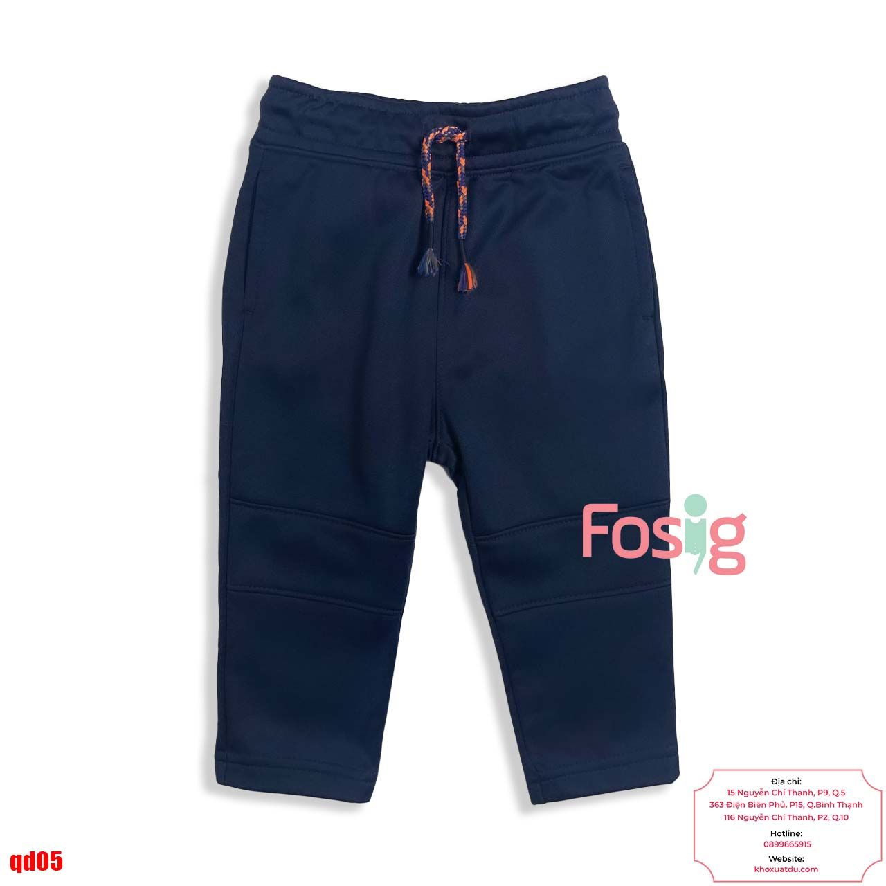  [11-12kg] Quần Dài Nỉ CJ Bé Trai - Navy Trơn 