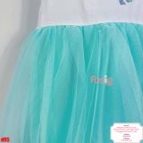  [13-17kg] Đầm Cánh Tiên Voan Công Chúa - Trắng Ngựa Voan Xanh 