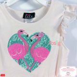  [18-19kg] Đầm Cánh Tiên Voan Công Chúa -Hạc xanh ngọc chấm 
