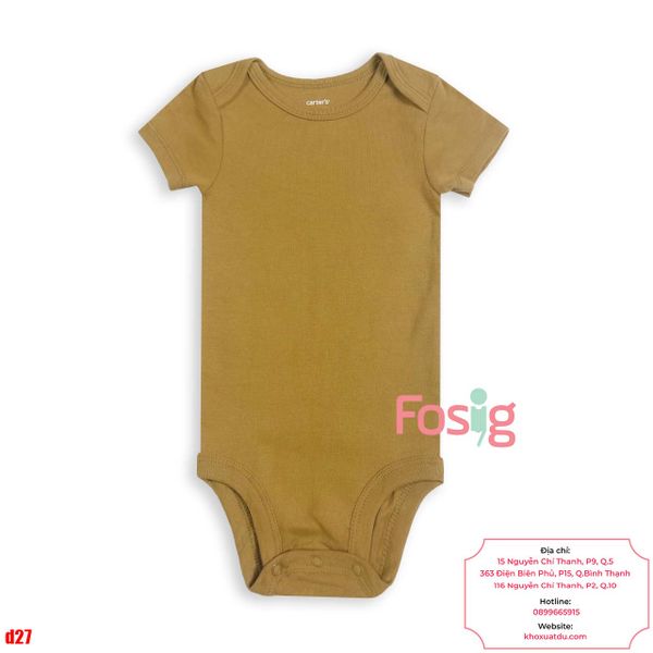  [6-9M] Bodysuit Tay Ngắn Bé Trai Cter50 - Nâu Đậm 