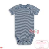  [0-3M] Bodysuit Tay Ngắn Bé Trai Cter50 - Sọc Navy Nhỏ 